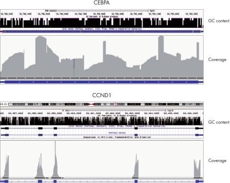 Coverage of GC-rich genomic regions